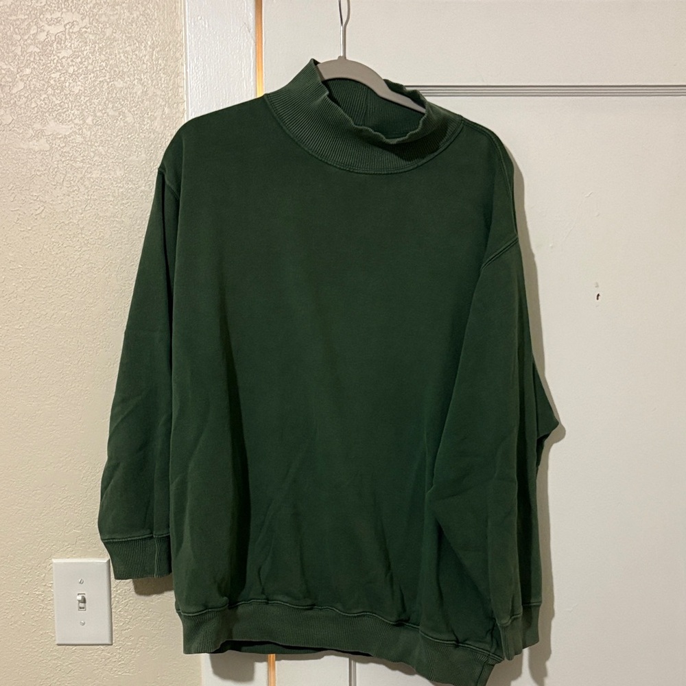 Aerie Men's Forest Green Turtleneck Sweater